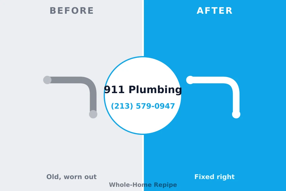 Before and after: plumbing company Avalon, NJ